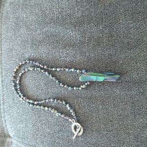 Raw rainbow titanium quartz